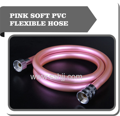 Pink soft pvc shower hose